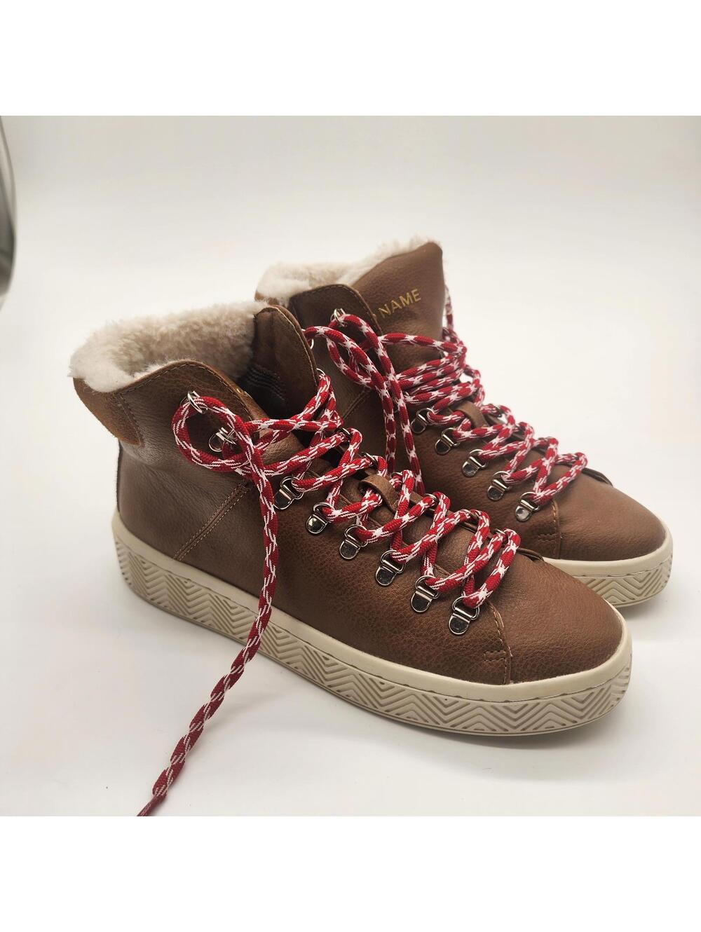 No Name Enibbana Ginger Mid soft grain tan high top sneaker 37 6.5 - 7